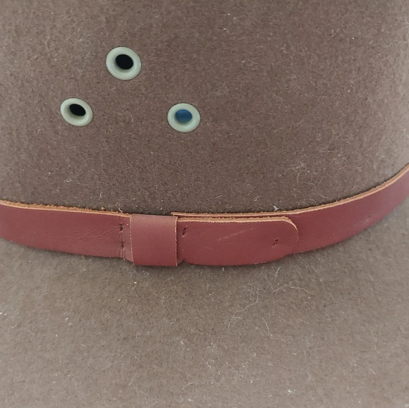 Country Gentleman ~ Lite Felt 100% Wool Safari Hat Brown Men Size Large - Picture 3 of 5